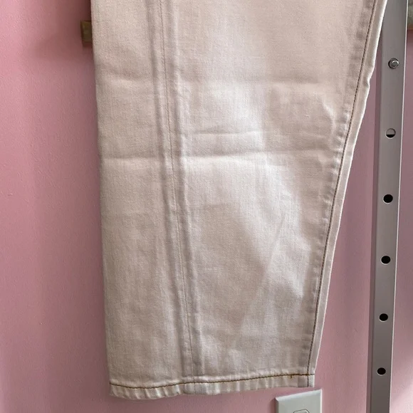 Sandrine Rose Jeans Size 30 White/Mustard Stitching NWT Retail $198 - Picture 5 of 9